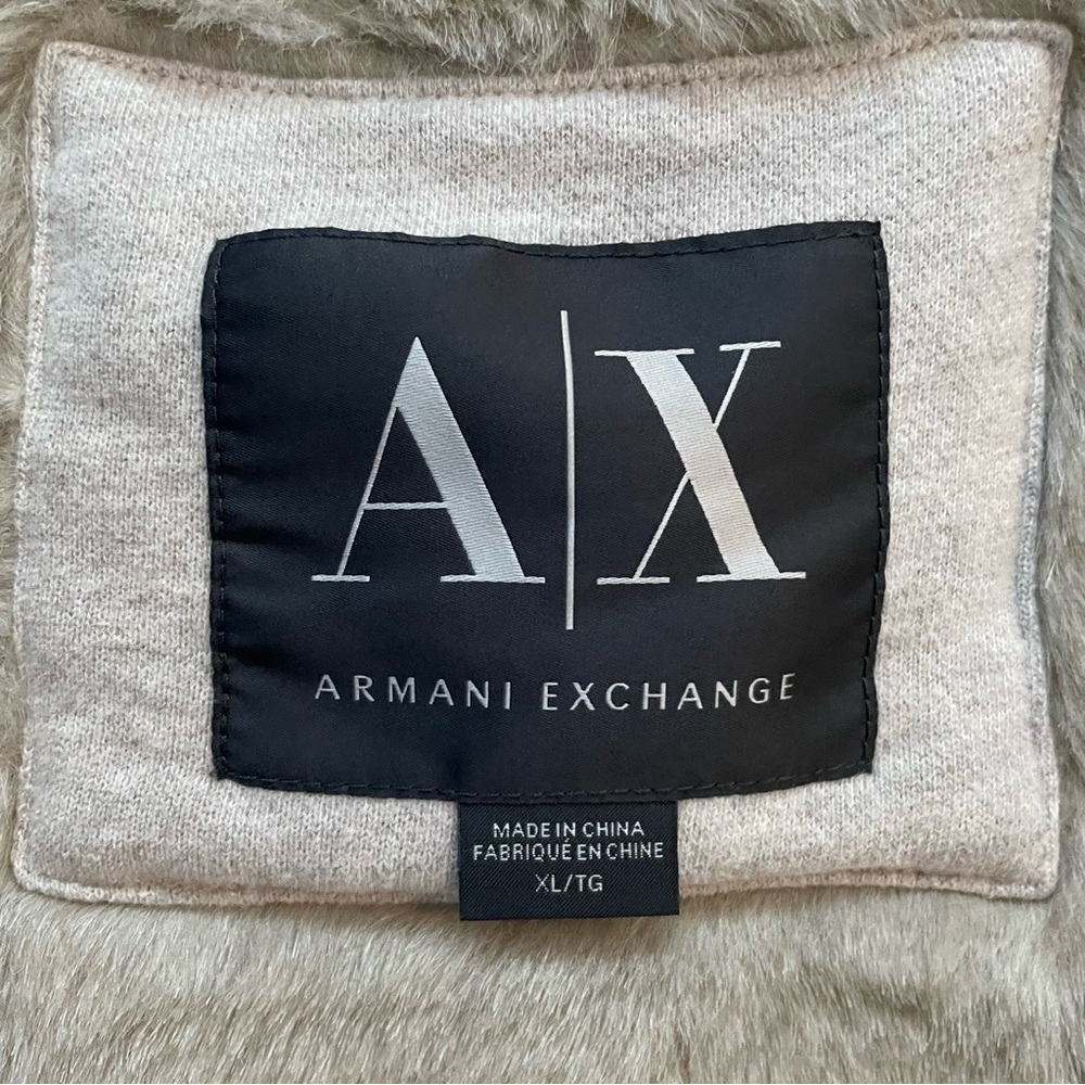 AX Armani Exchange Uber-Fluffy Sweatshirt in Heathered Gray - Picture 2 of 8
